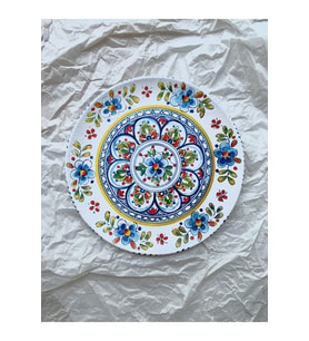 Dekoratif Duvar Tabağı Mutfak Bahçe Balkon Süsü Desenli Çiçekli Renkli Mandala Etnik Tabak No:29
