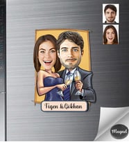 Kişiye Özel Sevgili Ahşap Magnet -37