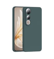 Coverzone Vivo V50 Lite 4G ?le Uyumlu K?l?f Z-Mara Lansman Vieri Tam Koruma Arka Kapak Kamera Koruma �?k?nt?l? P�r�zs�z Y�zey Koyu Ye?il
