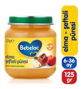 Nessiworld Elma Şeftali Püresi Kavanoz Maması 125 Gr