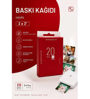 Hanin Mini Yazıcı Fotoğraf Kağıdı Anında Baskı - 20 Adet
