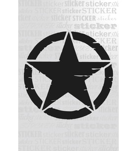 ASKER YILDIZ STİCKER YAPIŞTIRMA 10 CM X 10 CM