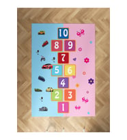 MEKTA HOME BEBEK VE ÇOCUK ODASI Kız Erkek Seksek Desenli Oyun Halısı