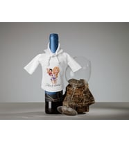 BK Gift Kişiye Özel Sevgililer Karikatürlü Mini Beyaz İçki Şişesi Tişörtü , Ev Bar Dekoru, Viski, Şarap, Votka, Rakı Şişesi Tişörtü, Ev Barı-23