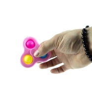 Oyuncak Stres Çarkı Üçlü Stres Baloncuklu Pembe