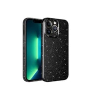 Apple iPhone 13 Pro Max Uyumlu Kılıf Kamera Korumalı Simli Lüks Zore Koton Kapak (Siyah)