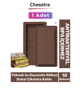 Esnek Bpa İçermez Yüksek Isı Dayanıklı Meşhur Dubai Çikolata Silikon Kalıbı 1 Adet
