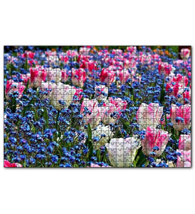 Cakapuzzle Lale Çiçeği Ve Bahar Çiçekleri 120 Parça Puzzle Yapboz MDF (Ahşap)