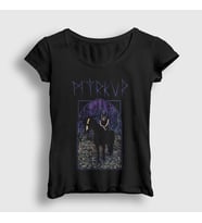 Presmono Kadın Siyah Juniper Metal Myrkur T-Shirt 538652tt