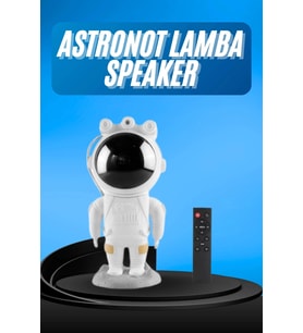 Gece Lambası Astronot Bluetooth Hoparlörlü Galaksi Işık Projektörü