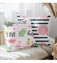 eJOYA Yaz Aşkı Tasarımlı 2'li Yastık İçi Ve Kırlent Kılıfı 45cm 113550