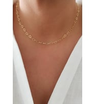 Elika Silver Kadın Kalpli Zincir Model Bijuteri Kolye