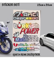 türkish depresan - Oto cam bagaj yazıları set - hologram etkili - renk değiştiren yeni nesil lüks sticker etiket setleri