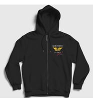 Presmono Unisex Siyah Classics Aerosmith Fermuarlı Kapüşonlu Sweatshirt 6729tt