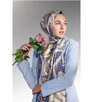 Lesscarves Desenli Pamuk İpek Şal LS2303
