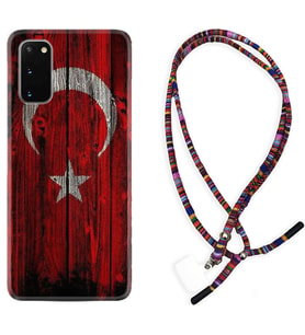 Samsung A02S A03S A10 A12 A13 A21S A22 Kılıf Boyun Asklı Rasta Silikon Şanlı Türk Bayrağı 2 1317