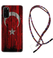 Samsung A02S A03S A10 A12 A13 A21S A22 Kılıf Boyun Asklı Rasta Silikon Şanlı Türk Bayrağı 2 1317