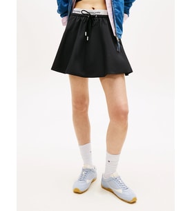 Tommy Hilfiger TJW Bel Bandı Detaylı Poplin Kadın Siyah Etek DW0DW22299BDS