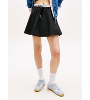 Tommy Hilfiger TJW Bel Bandı Detaylı Poplin Kadın Siyah Etek DW0DW22299BDS
