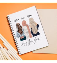 Kız Arkadaş Tasarımlı Kişiye Özel Defter