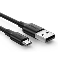2.0 A USB-A & Micro USB Data ve Şarj Kablosu, 50 Santimetre, Siyah, ACBUGN60135