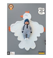 Kışlık Wellsoft Peluş Kuzu Kumaş Bebek Battaniyesi- Çok Amaçlı Minik Kuş Bebek Örtüsü -120x120cm