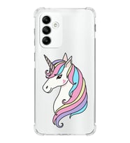 Samsung Galaxy M23 Uyumlu Köşe Korumalı Antişok Kapak Unicorn Tasarımlı Şeffaf  Kılıf