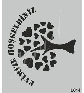 Stencil Boyama Şablonu 21x25 cm. L014 