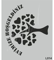 Stencil Boyama Şablonu 21x25 cm. L014 