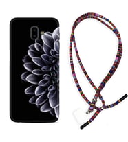 Samsung J6 Plus J7 Prime J7 Pro M20 Kılıf Boyun Asklı Rasta Silikon Çiçekler 1639