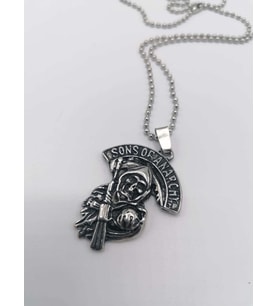 Paslanmaz Döküm Sons of Anarchy Kolye (Gümüş)