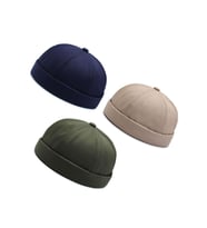 3 Lü Set %100 Pamuk Cap Ayarlanabilir Docker Şapka Yazlık Takke Şapka Retro Şapka Takke Şapka
