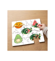 Meyveleri Tanıyalım Tasarımlı 24 Parça Ahşap Çocuk Puzzle MPK0383
