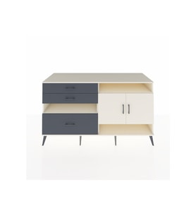 Kronos Konsol 4 Raflı 3 Çekmeceli 2 Kapaklı 176x59x99 Aytaşı-Aytaşı/Antrasit