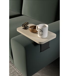 Yan Sehpa Ayarlanabilir Tepsi DİKDÖRTGEN Dekoratif Modern Yatay Dikey Koltuk Sehpası KREM
