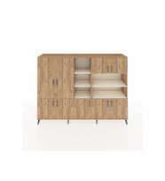 Hyperion Dolap 14 Raflı 9 Kapaklı 220x44x163 Çam-Çam/Aytaşı