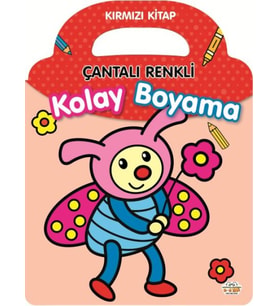 Çantalı Renkli Kolay Boyama- Kırmızı