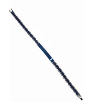Rodyum-Mavi Çelik Erkek Çelik Bileklik Boy 21.5 Cm / 0.6 Mm - Ebl0073