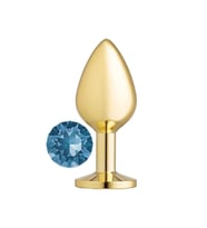 Large Gold  Play Blue Jewellery  Metal Plug