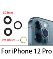Tkgz İPhone 12 PRO Arka Kamera Camı Lens Yapışkanlı