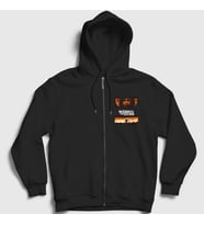 Presmono Unisex Siyah Cover Film No Country For Old Men Fermuarlı Kapüşonlu Sweatshirt 248048tt