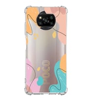 Xiaomi Poco X3 Pro Köşe Korumalı Antişok Kapak Karışık Renkler Tasarımlı Şeffaf Silikon Kılıf