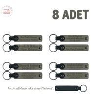Kül Gri & Lacivert, Müzikal Topluluklara Özel Hediyelik Anı Anahtarlıkları 8' li Set Takım