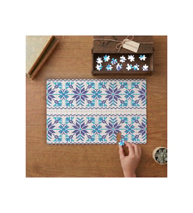 Ukrayna Motif Desenleri - Geleneksel Desenler Tasarımı 240 parça Ahşap Puzzle Ahşap Kutuda MP01409