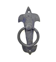 Antika Tarz Dekoratif Pirinç Lale Kapı Halkası - 165x70mm, Oksit