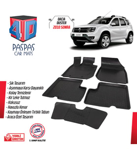 Dacia Duster 4D Havuzlu Paspas 2009-2018