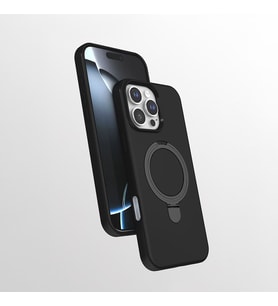 Lexroo iPhone 16 Pro Max Kılıf M-safe Şarj Özellikli Standlı Samara Kılıf - Siyah