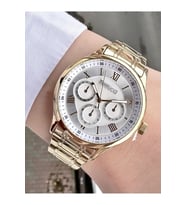 Ferrucci Spor Model Su Geçirmez Çelik Kadın Kol Saat+Bileklik Hediyeli (Gold)