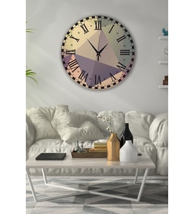 Retro Tasarımlı Duvar Saati 35x35 Cm (Baskılı)