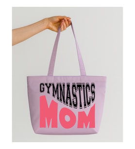 Gymnastics Mom Tasarım Mat Saten Çanta (Lila)